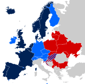2014 Haziran itibariyle: Lacivert: Eşcinsel evlilik Mavi: Diğer tip yasal birliktelik Gri: Tanınmamış durumda Kırmızı: Anayasal yasak Kaynak: Wikipedia